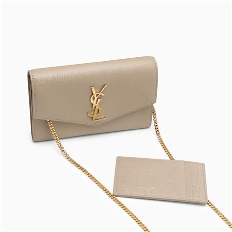 ysl uptown pouch insert with chain|YSL uptown pouch dark beige.